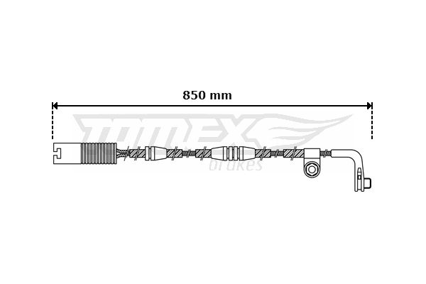 TOMEX BRAKES įspėjimo kontaktas, stabdžių trinkelių susidėvėjim TX 30-49